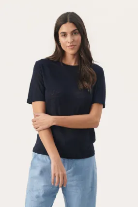 EMME LINEN TEE (DARK NAVY) - PART TWO