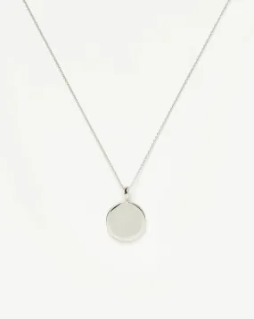 Engravable Round Necklace | Sterling Silver