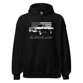 First Gen Truck Hoodie Sweatshirt With American Flag