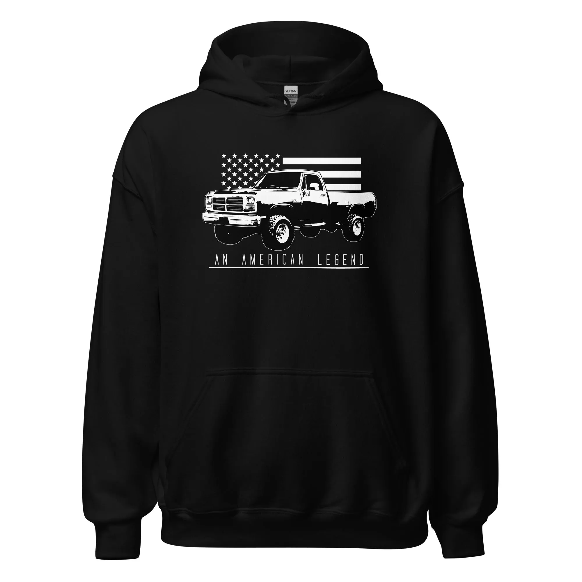 First Gen Truck Hoodie Sweatshirt With American Flag