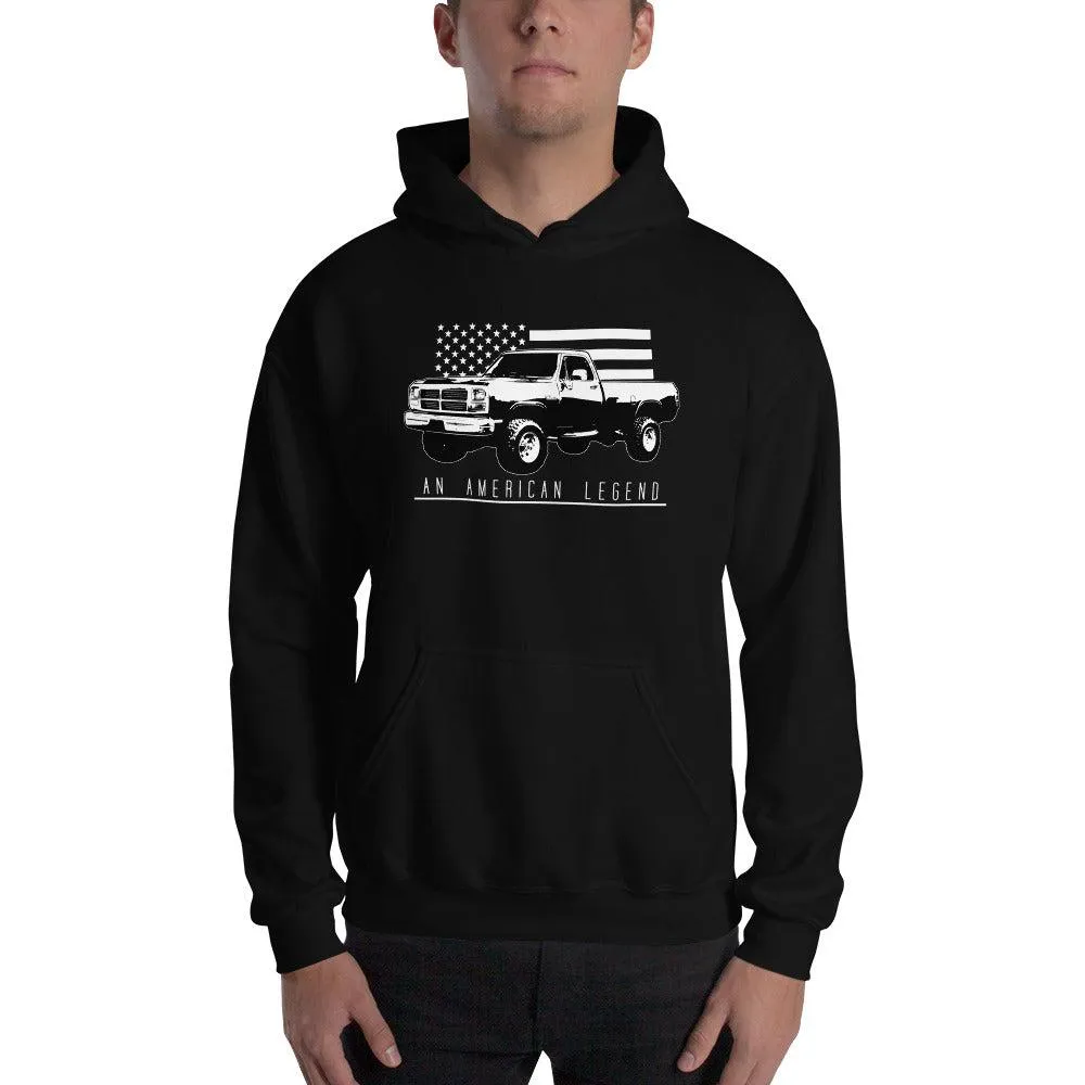 First Gen Truck Hoodie Sweatshirt With American Flag