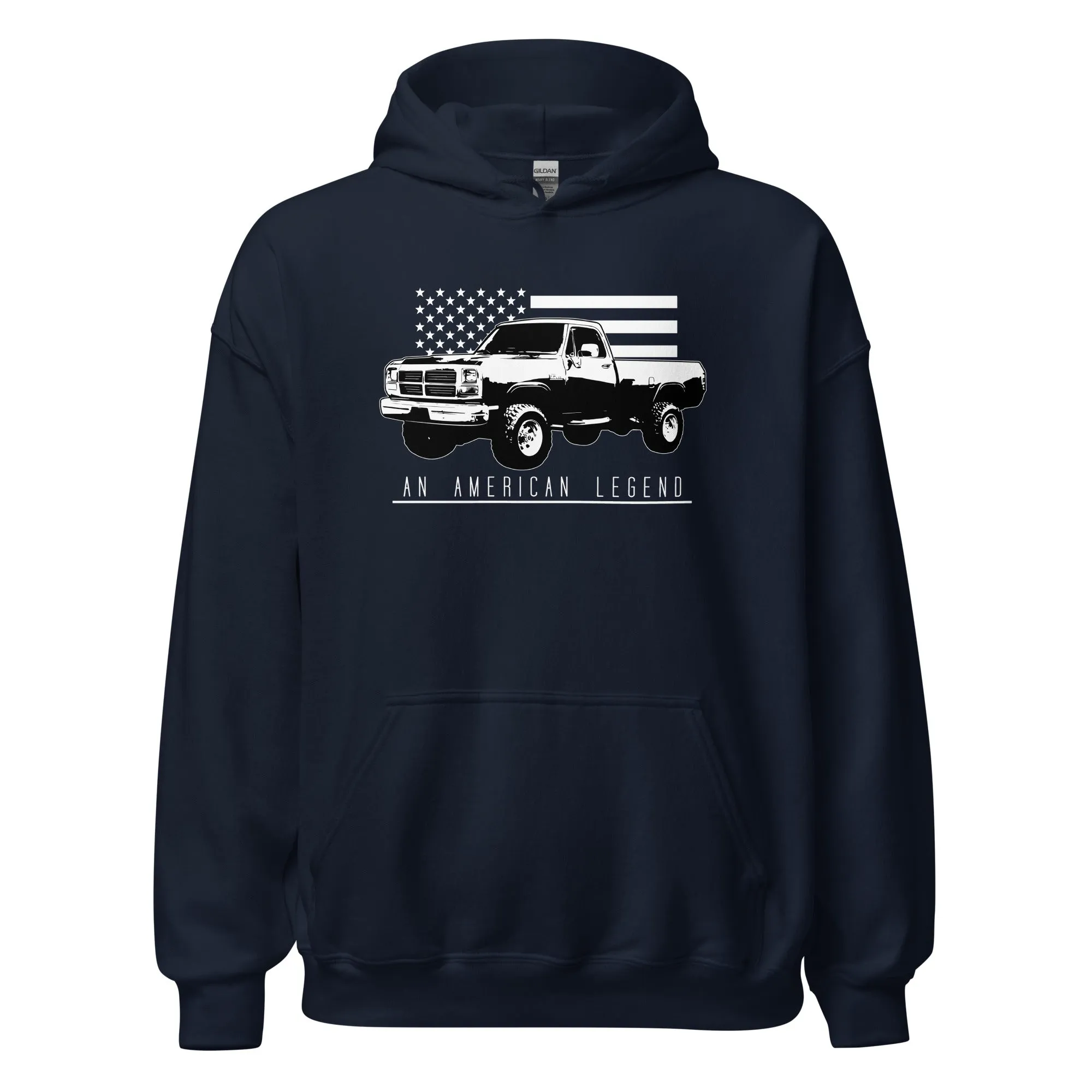 First Gen Truck Hoodie Sweatshirt With American Flag