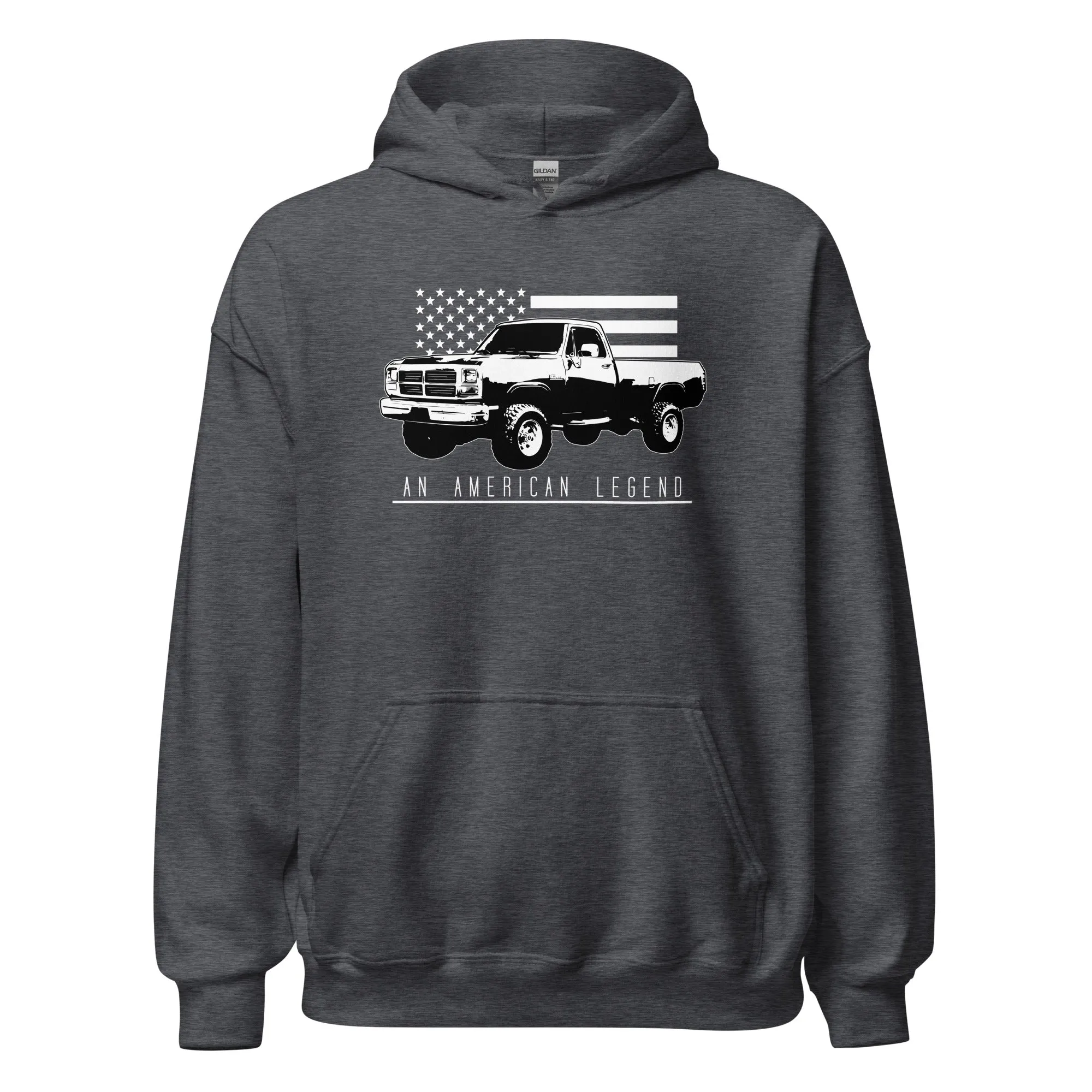 First Gen Truck Hoodie Sweatshirt With American Flag