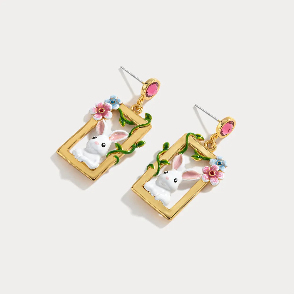 Garden Rabbit Earrings