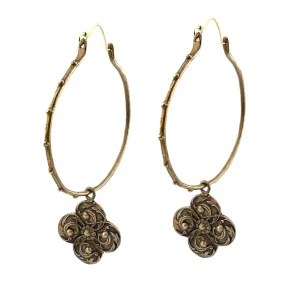 GATEWAY Large Riveted Endless Hoops - Bronze