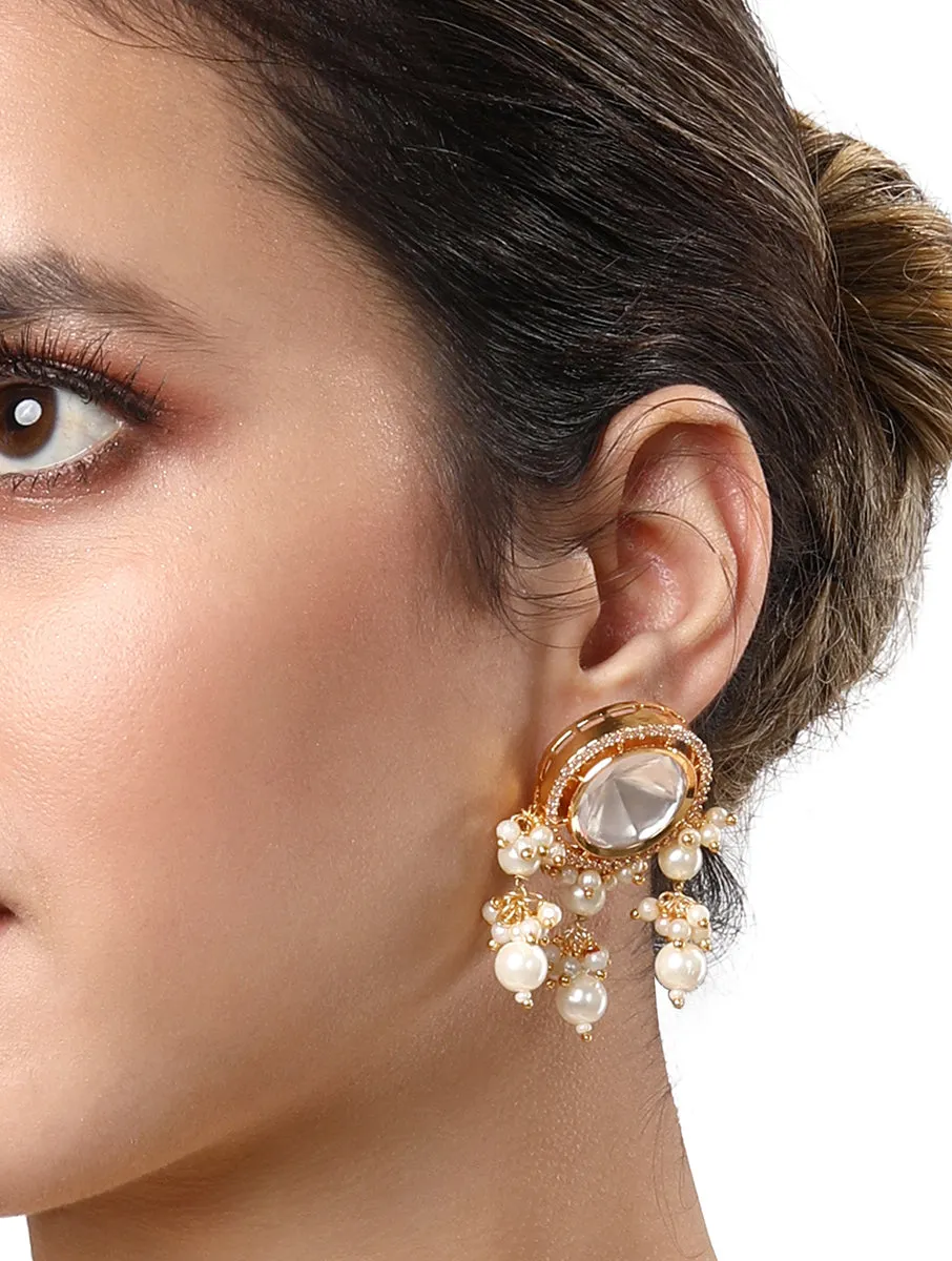 Gold Plated Kundan Earrings