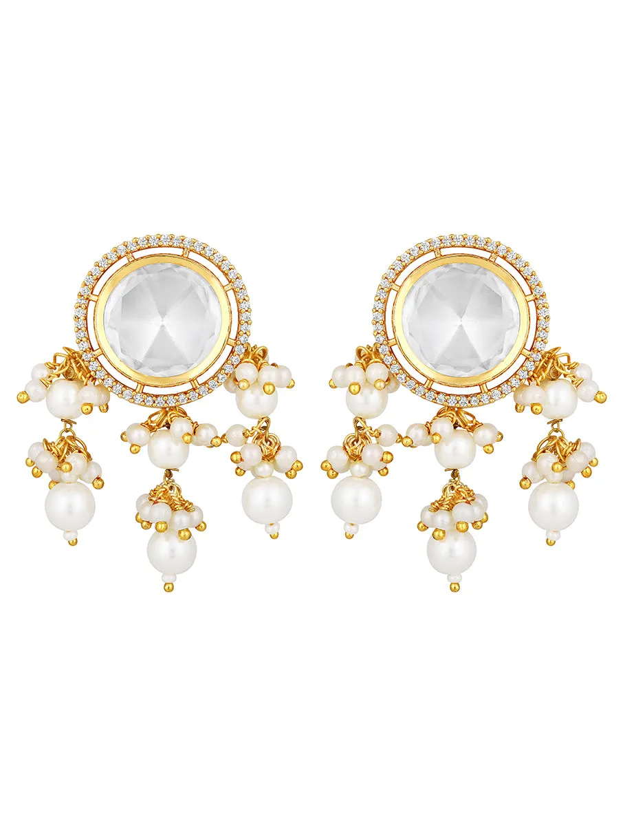 Gold Plated Kundan Earrings