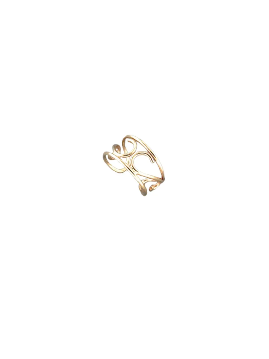 Gold Swirl Ear Cuff