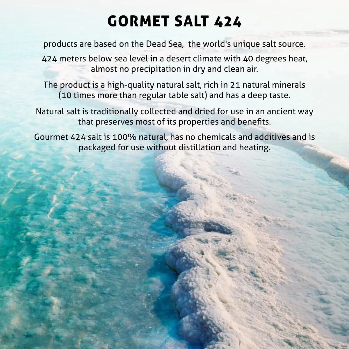 Gourmet Salt Collection from The Dead Sea 3.87oz (Black Coarse Gourmet Salt)