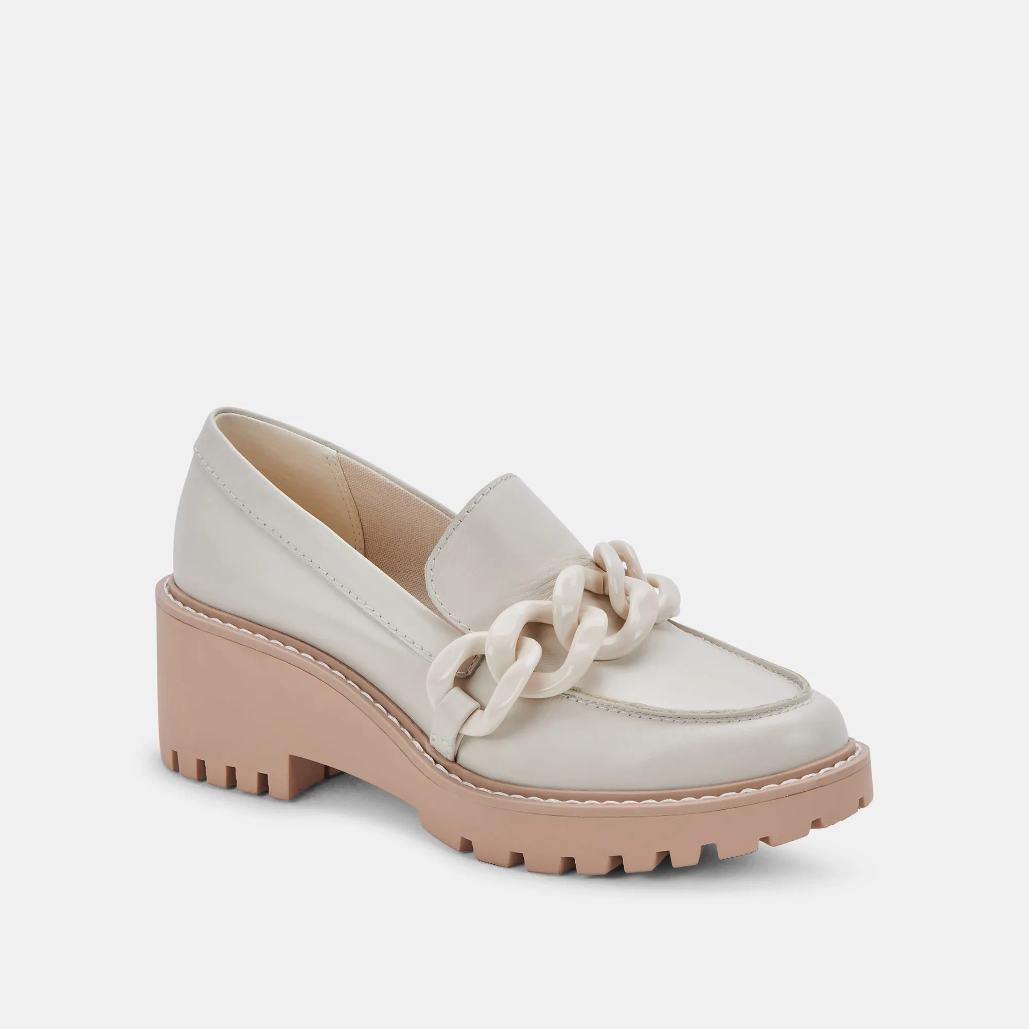 HARIS LOAFERS IVORY LEATHER - re:vita