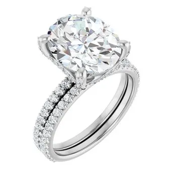 Hidden Halo Diamond Engagement Ring