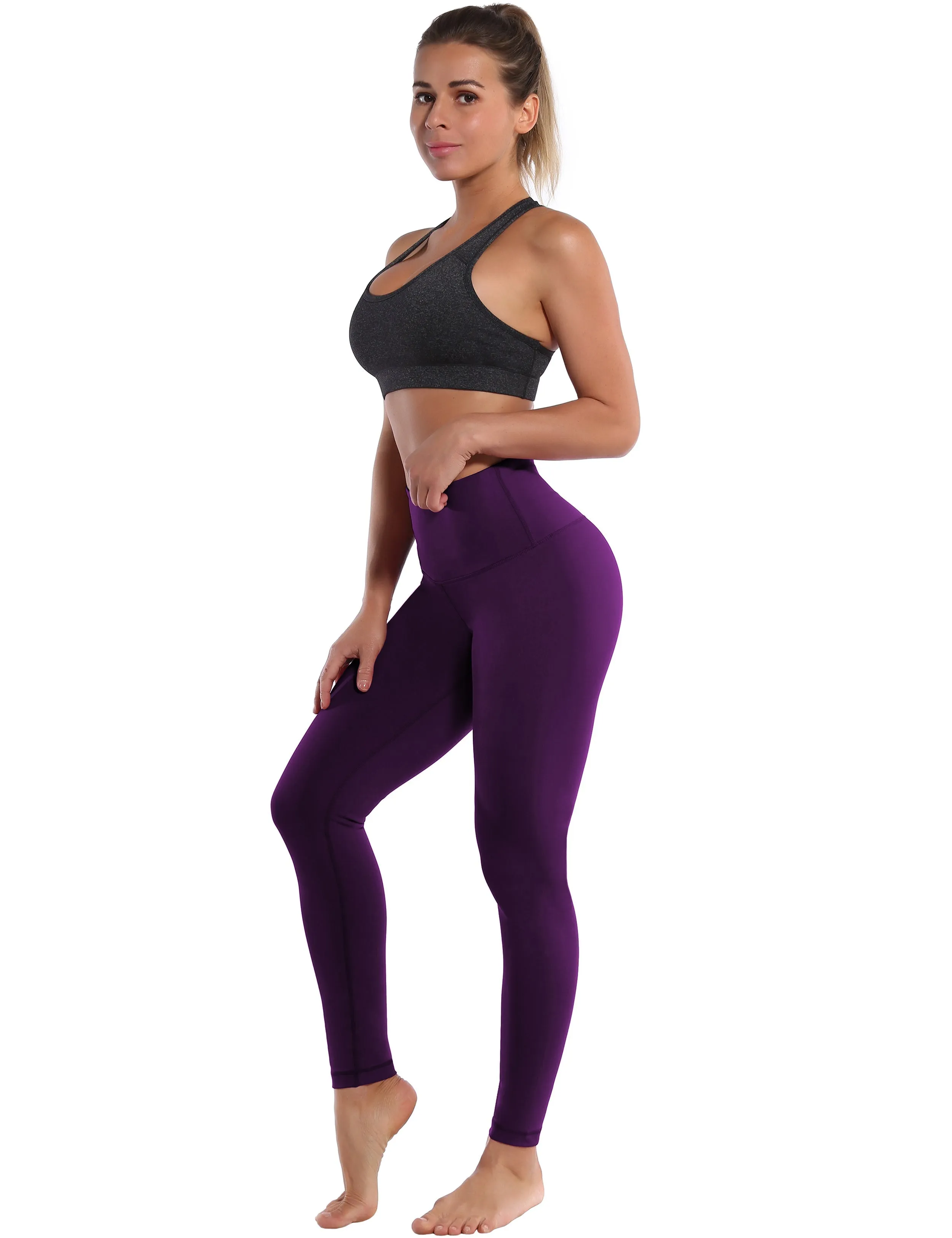 High Waist yogastudio Pants plum_yogastudio