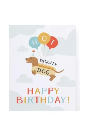 Hot Diggity Dog Greeting Card