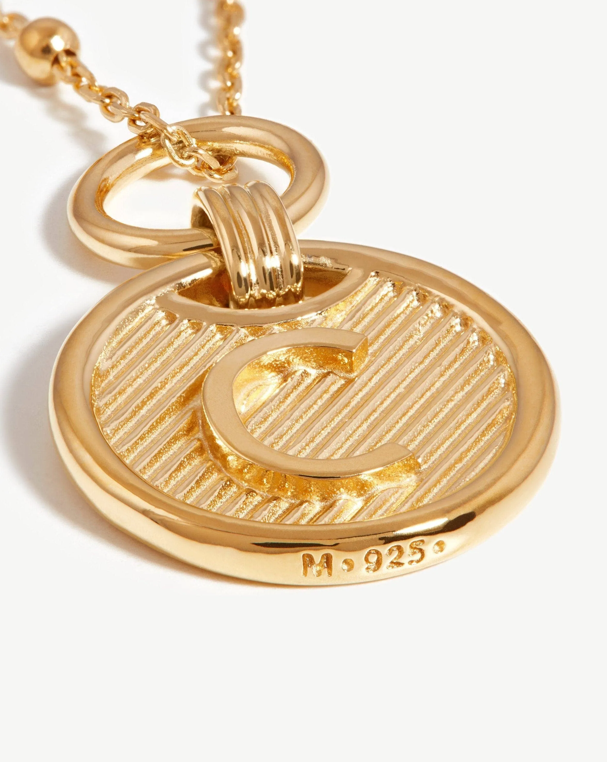 Initial Pendant Necklace - Initial C | 18ct Gold Plated Vermeil