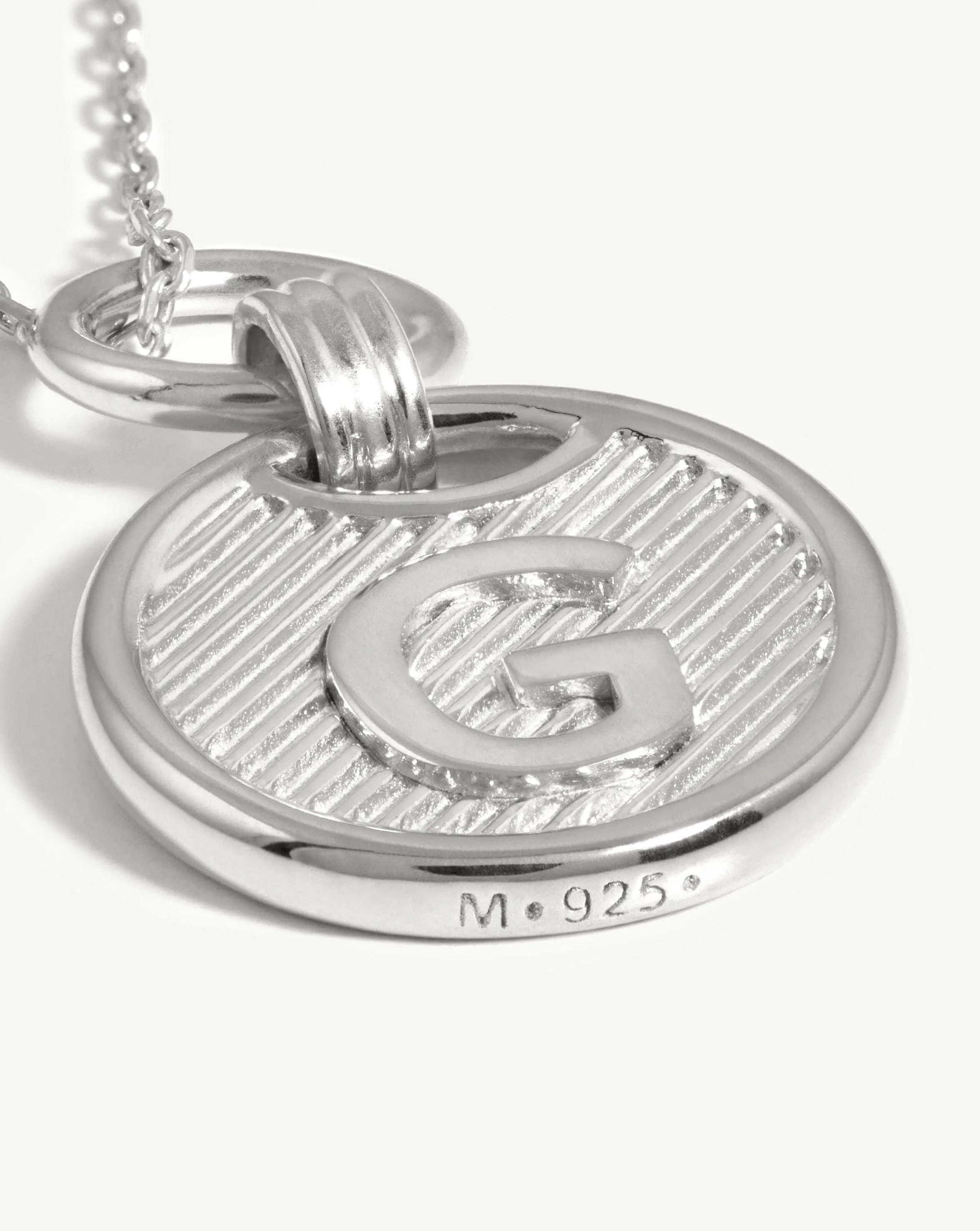 Initial Pendant Necklace - Initial G | Sterling Silver