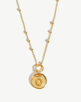 Initial Pendant Necklace - Initial O | 18ct Gold Plated Vermeil