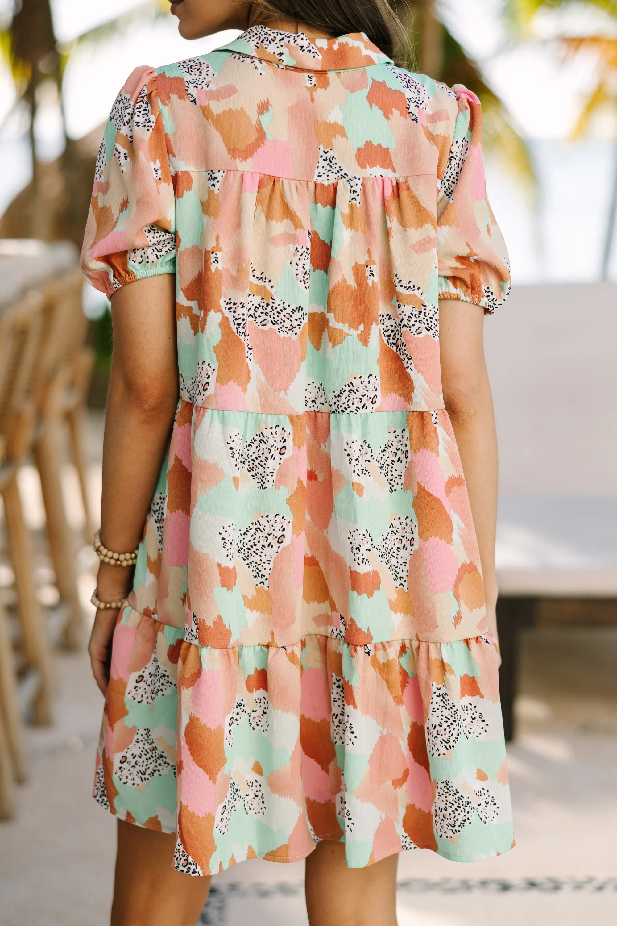 It's Your Day Mint Green Abstract Dress