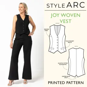 Joy Vest Sewing Pattern by Style Arc, US Sizes 0-26