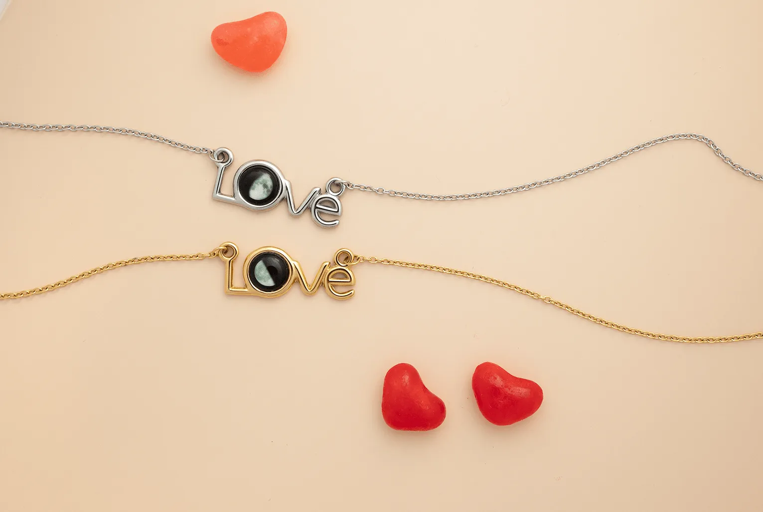 Luna Love Necklace in Gold