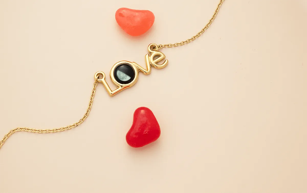 Luna Love Necklace in Gold