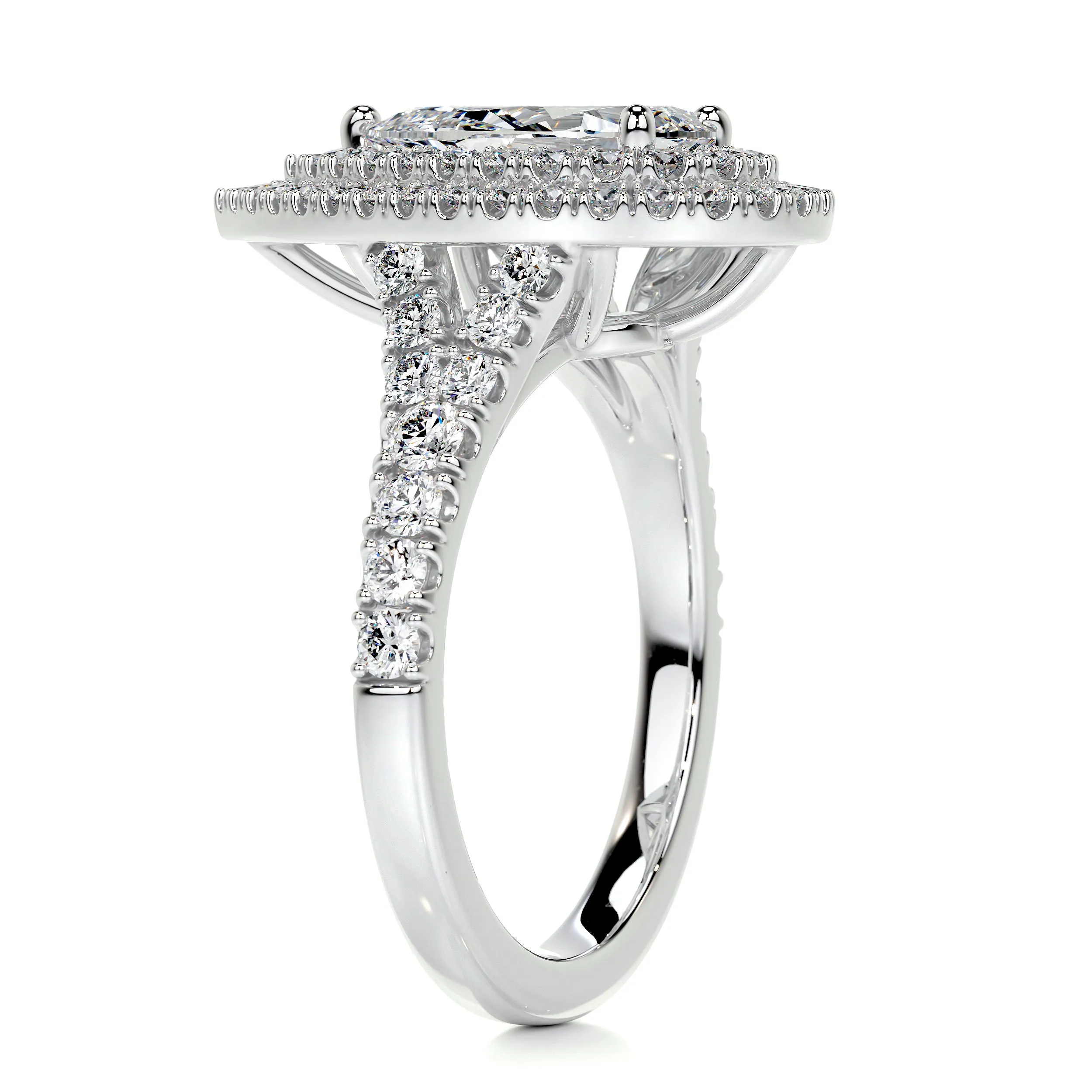 Melanie Diamond Engagement Ring -18K White Gold