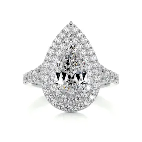 Melanie Diamond Engagement Ring -18K White Gold