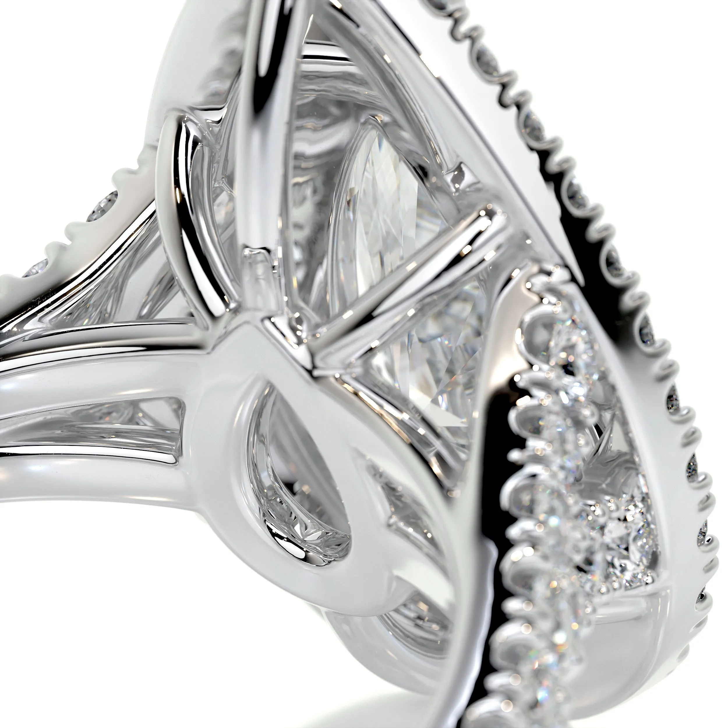 Melanie Diamond Engagement Ring -18K White Gold