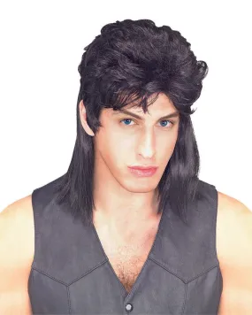 Mullet Black Wig for Adults