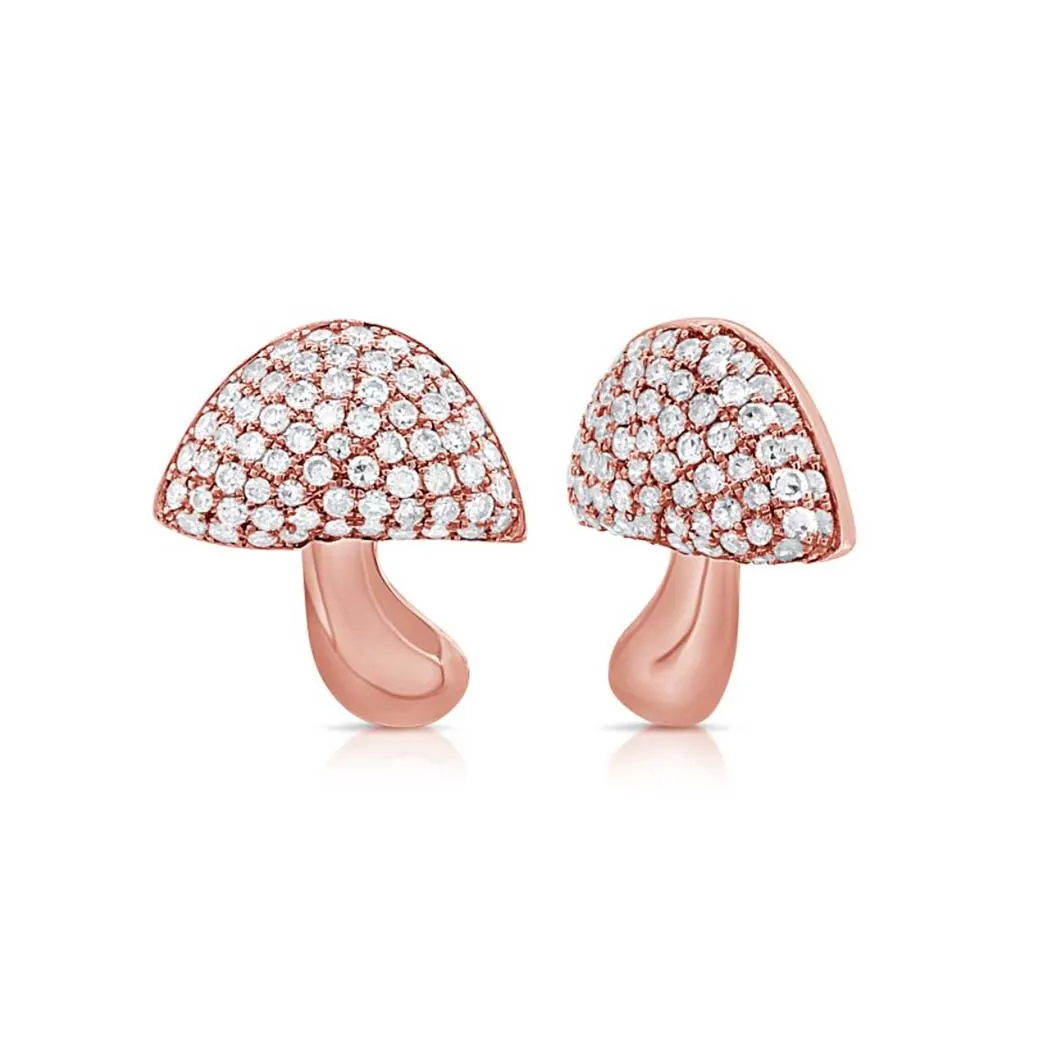 Mushroom Diamond Studs