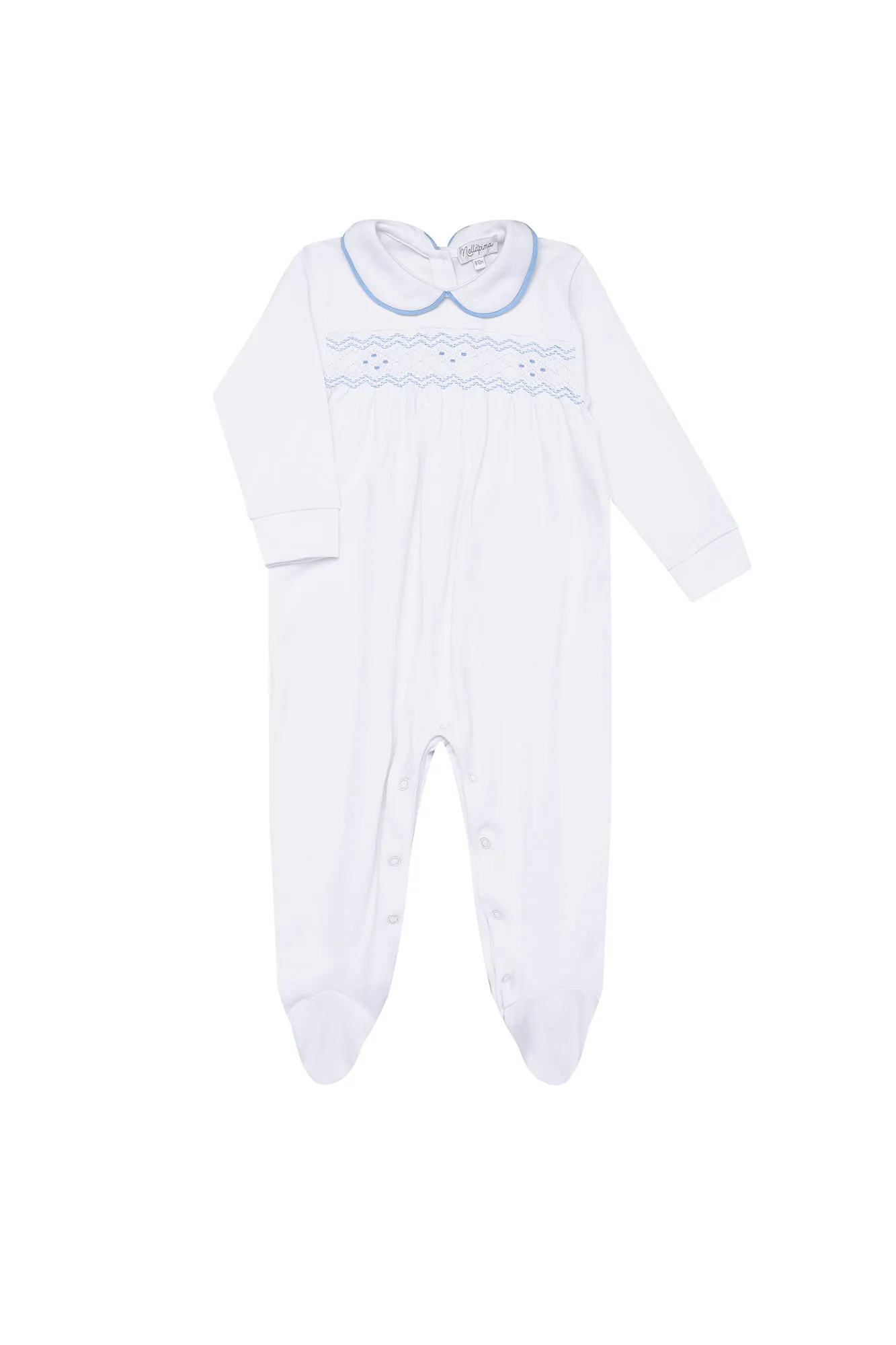 Nella Smocked Boy Footie