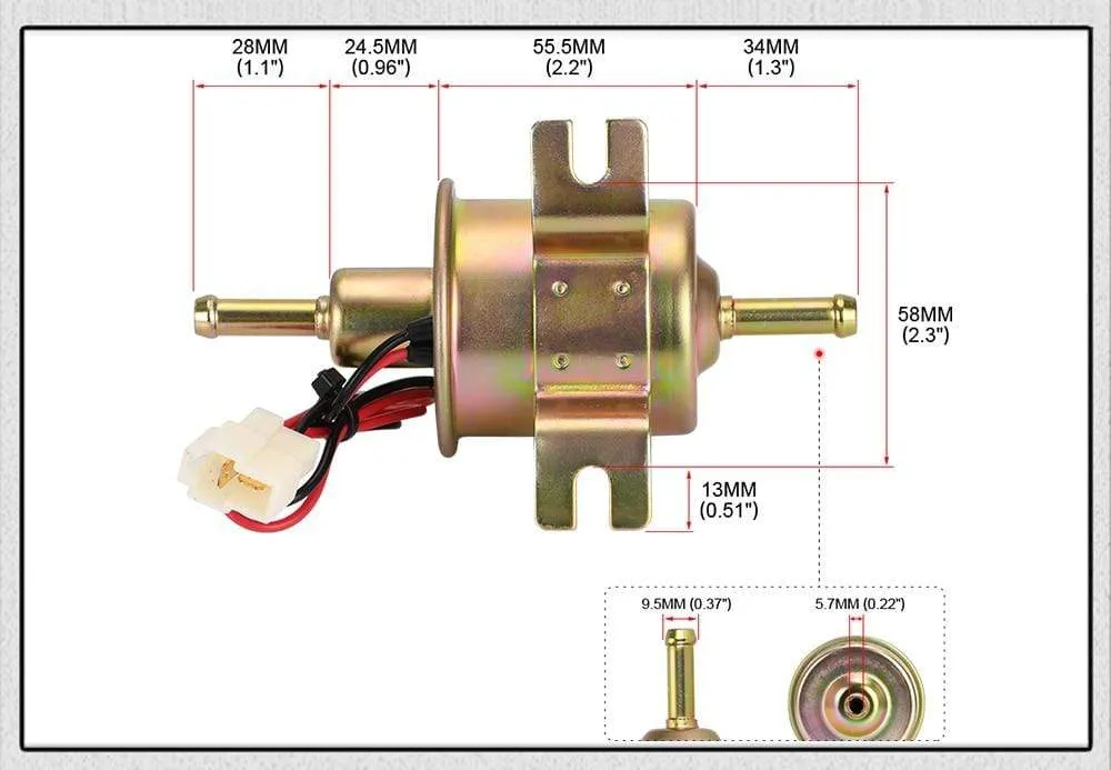 New 12V 24V Electric Fuel Pump Low Pressure Bolt Fixing Wire Diesel Petrol HEP-02A For Car Carburetor Motorcycle ATV