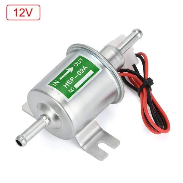 New 12V 24V Electric Fuel Pump Low Pressure Bolt Fixing Wire Diesel Petrol HEP-02A For Car Carburetor Motorcycle ATV