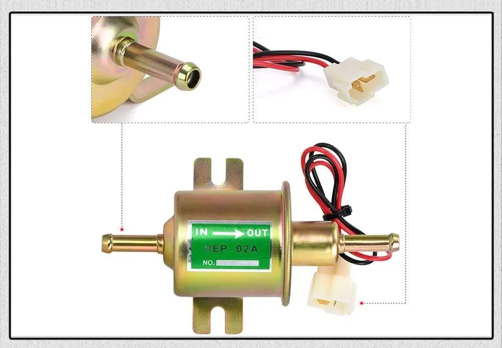 New 12V 24V Electric Fuel Pump Low Pressure Bolt Fixing Wire Diesel Petrol HEP-02A For Car Carburetor Motorcycle ATV