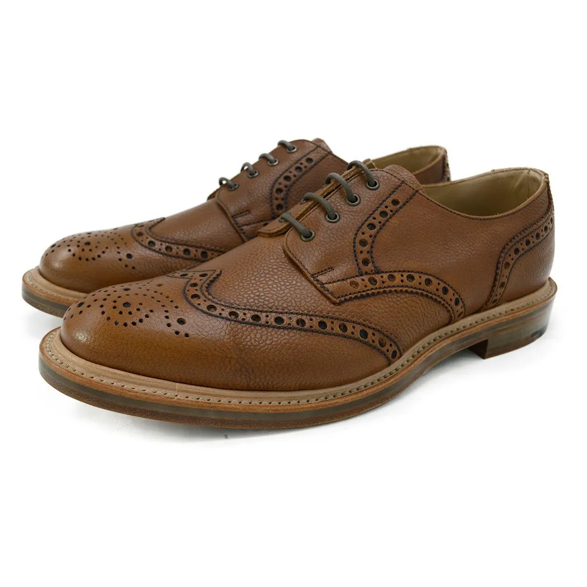 NPS WILSON Brogue Shoes - Acorn Grain with Double Leather Sole, Last Pair 7F