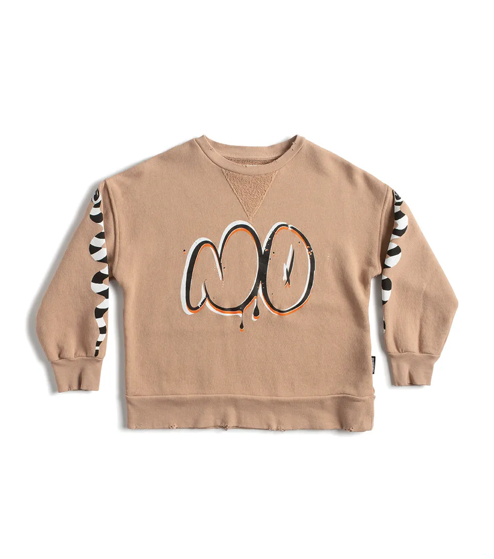 NUNUNU FW23 Bubbly No! Sweatshirt in Coffee