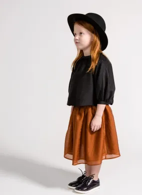 Omami Mini Layered Voile Skirt in Rust