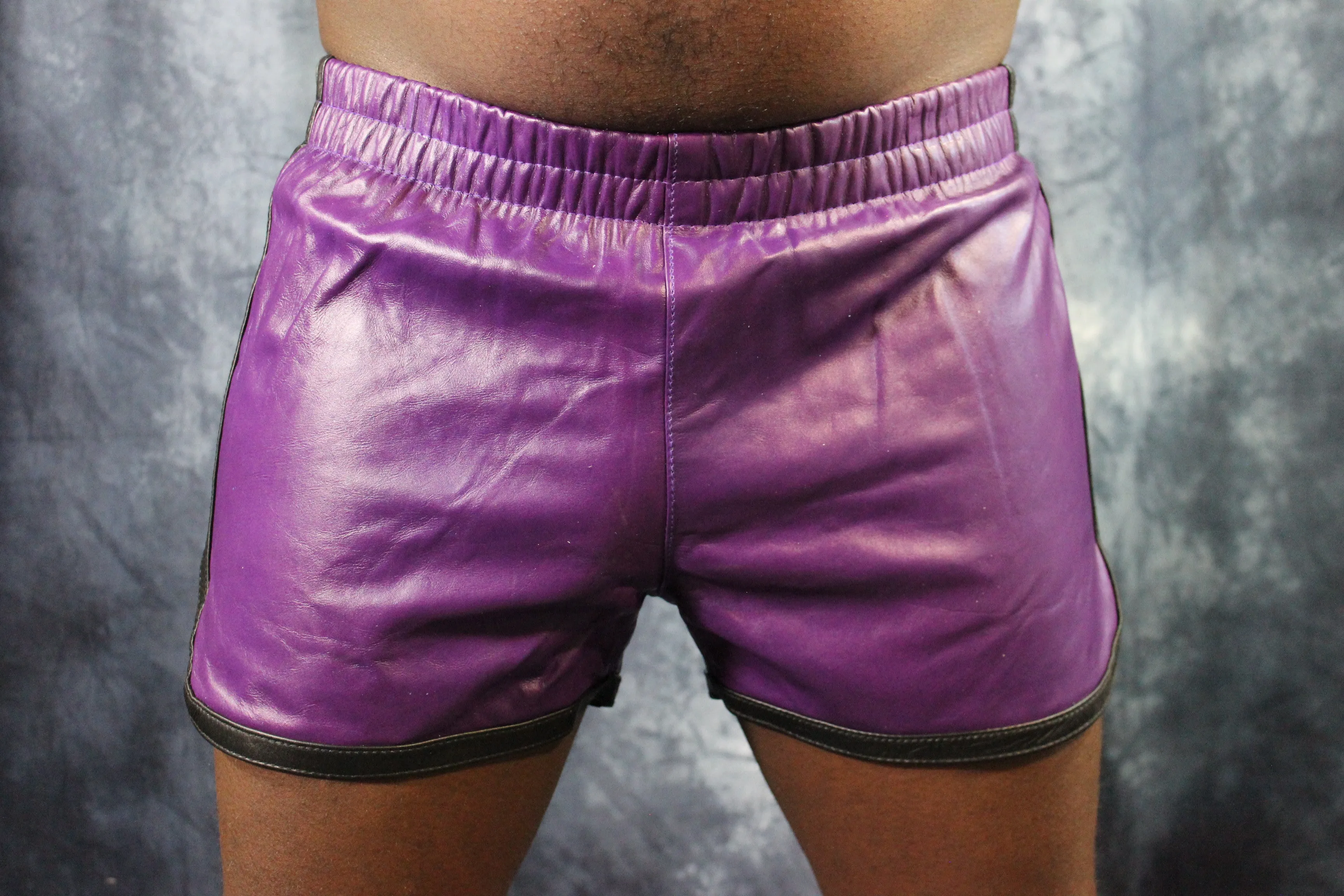 OnF Booty Shorts in Purple with Black