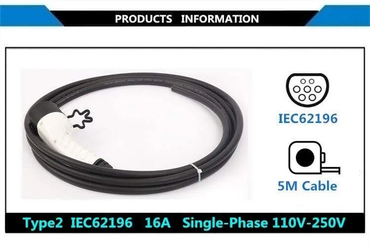 OSENSI 16A Type 2 IEC62196-2 EV Plug Charging Station Side Standard Mennekes Male Connector Electric Car charger EVSE