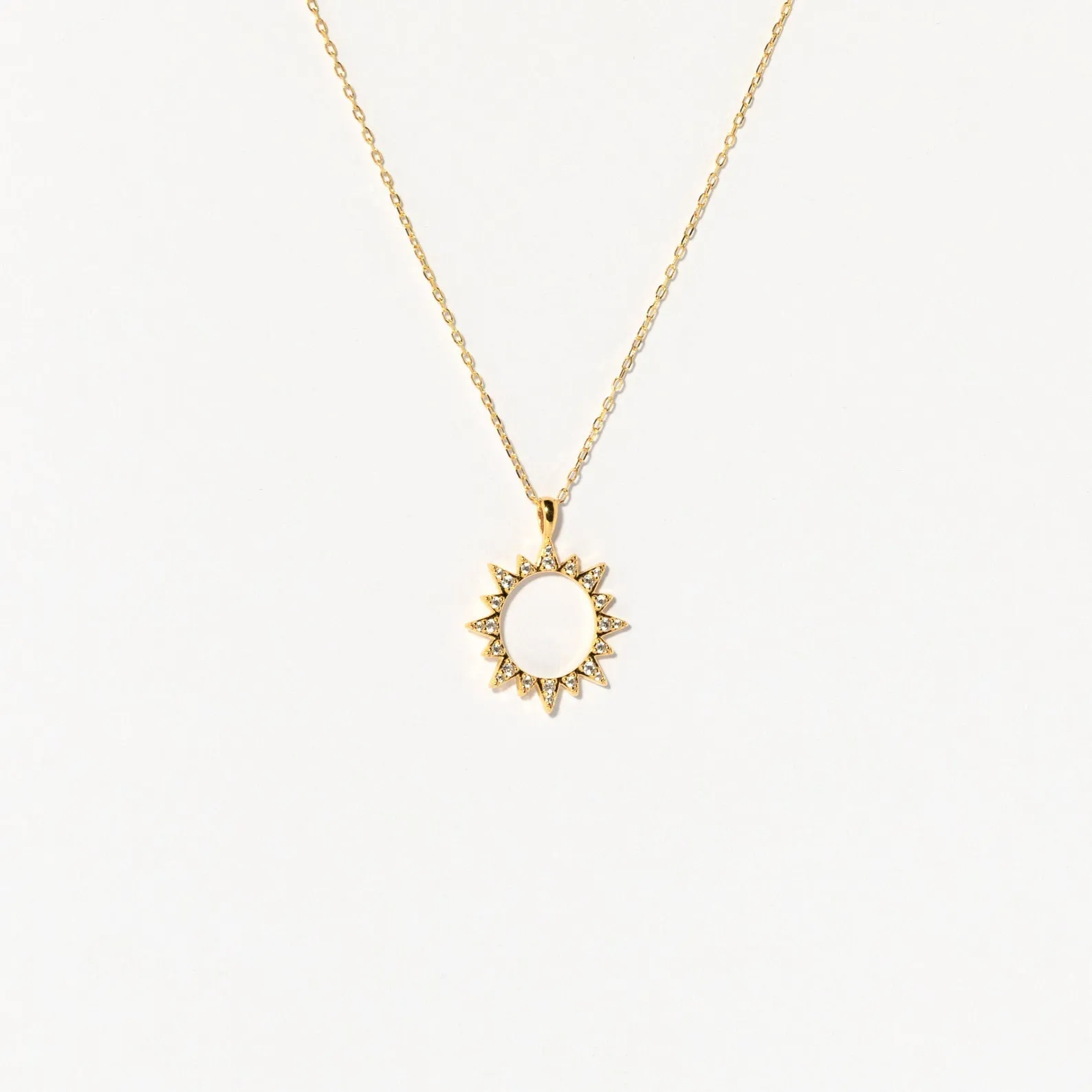 Pave Sun Necklace