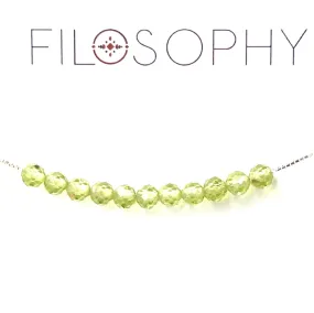 Peridot Adjustable Slide Chain Gemstone Necklace