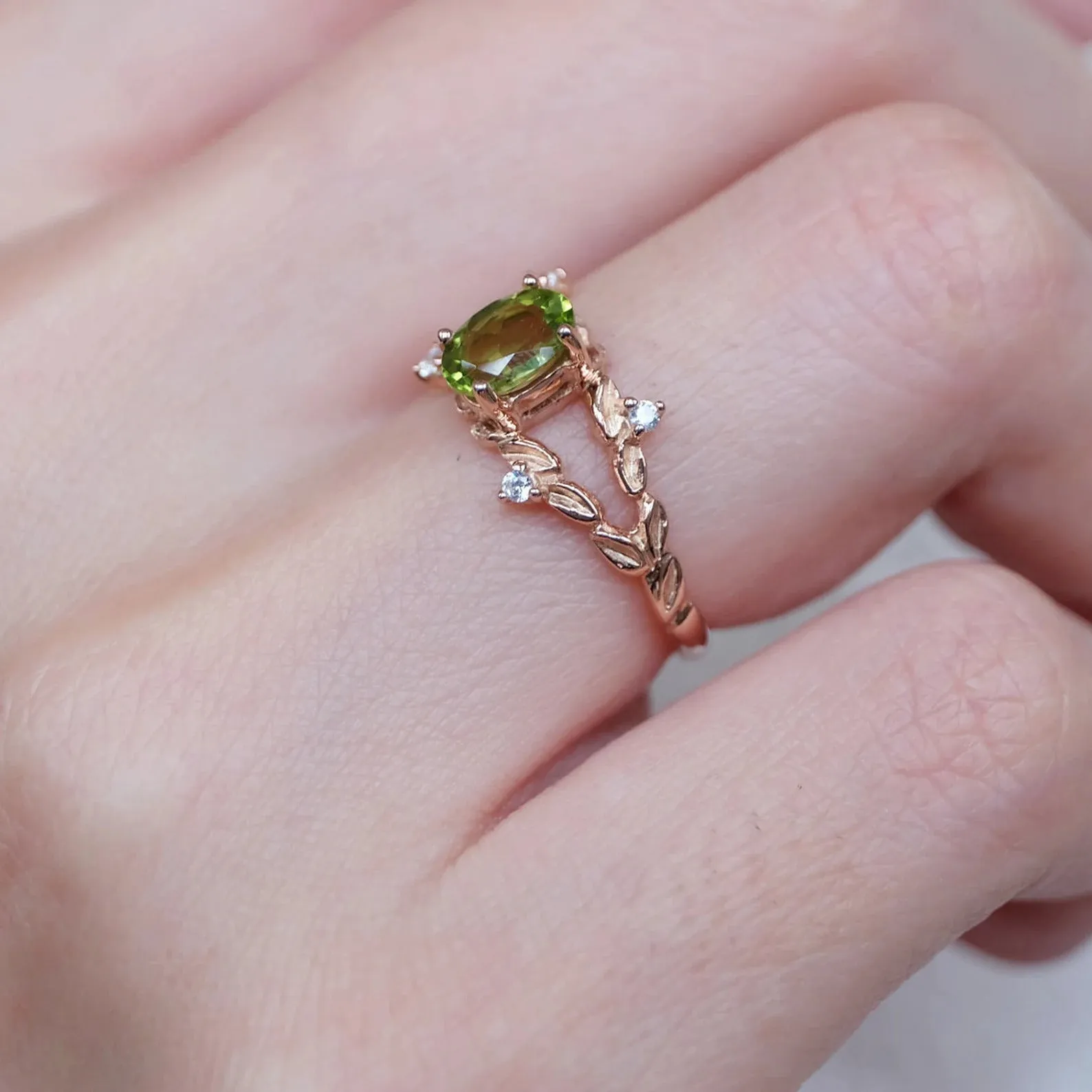 Peridot Diamond Ring Kayle