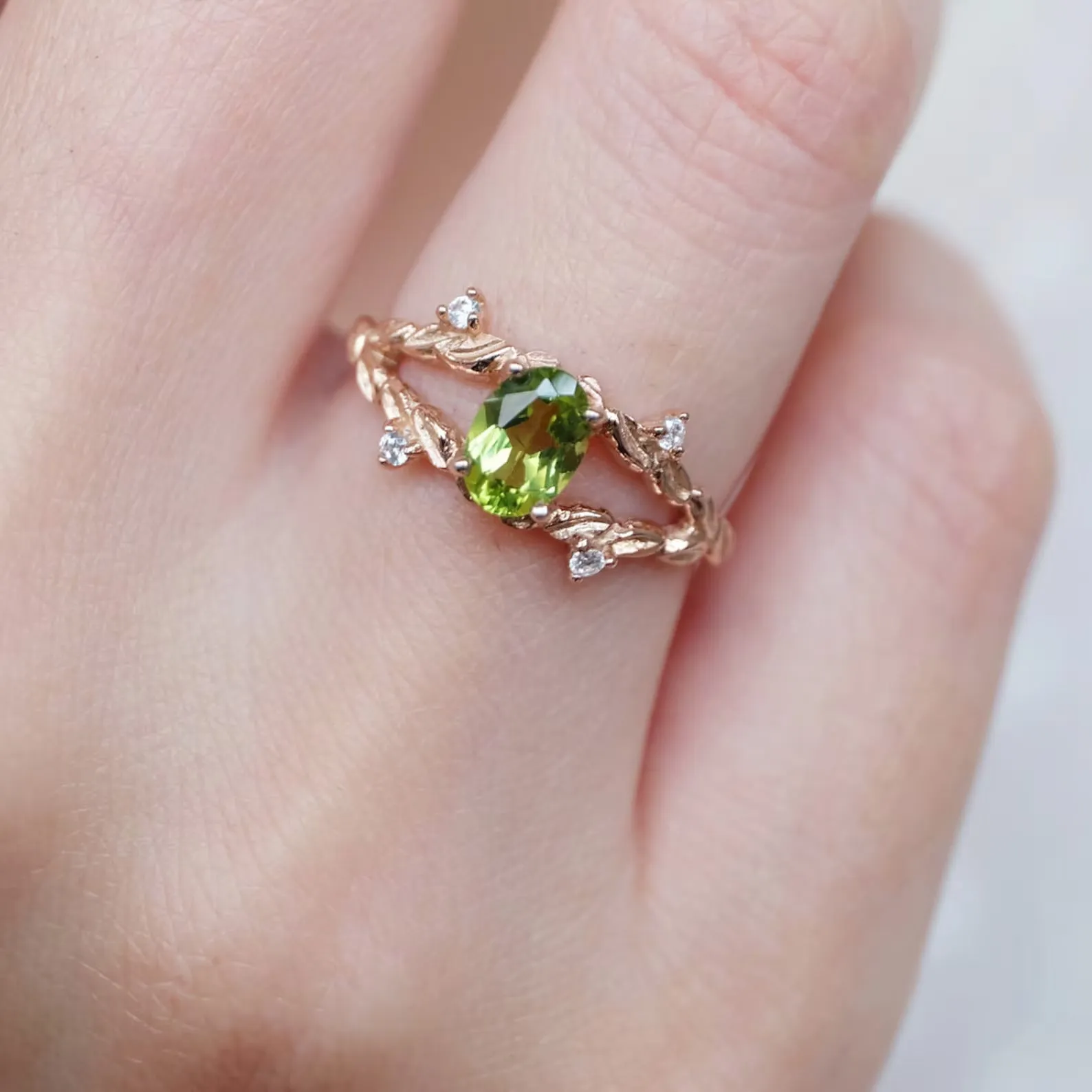 Peridot Diamond Ring Kayle