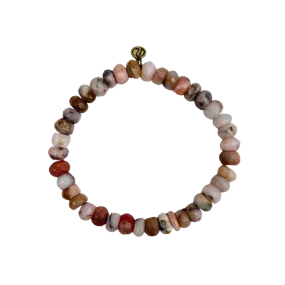 Pink Opal Faceted Rondelle Bracelet