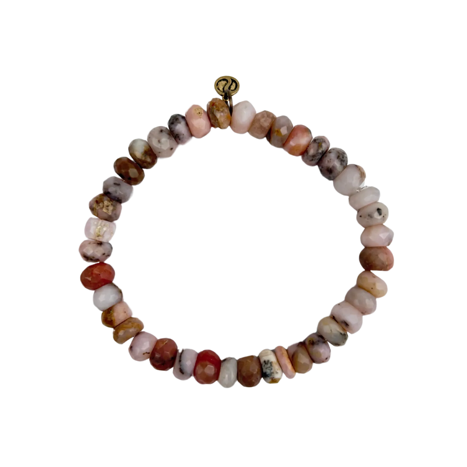 Pink Opal Faceted Rondelle Bracelet