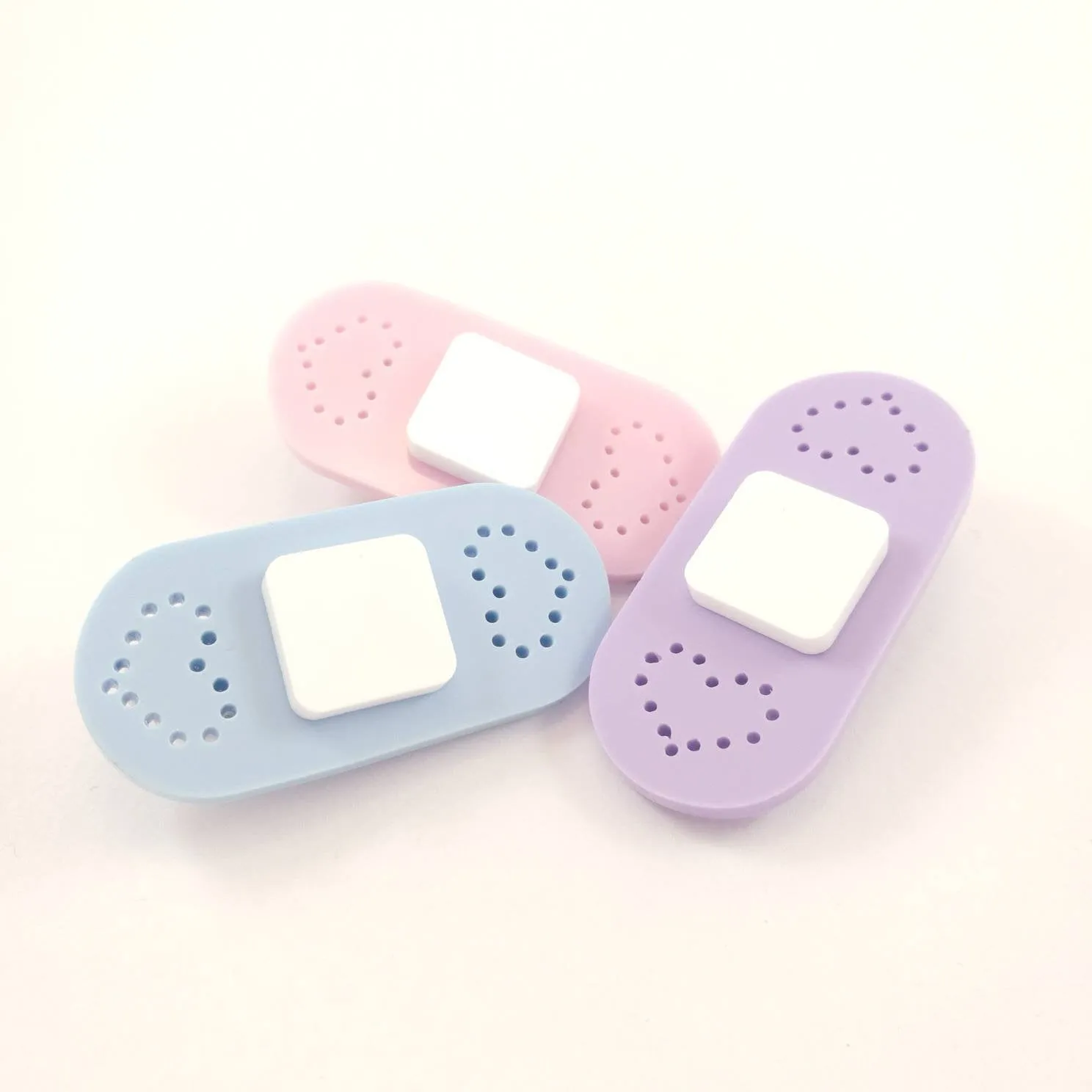 Pink Pastel Bandaid Hair Clips