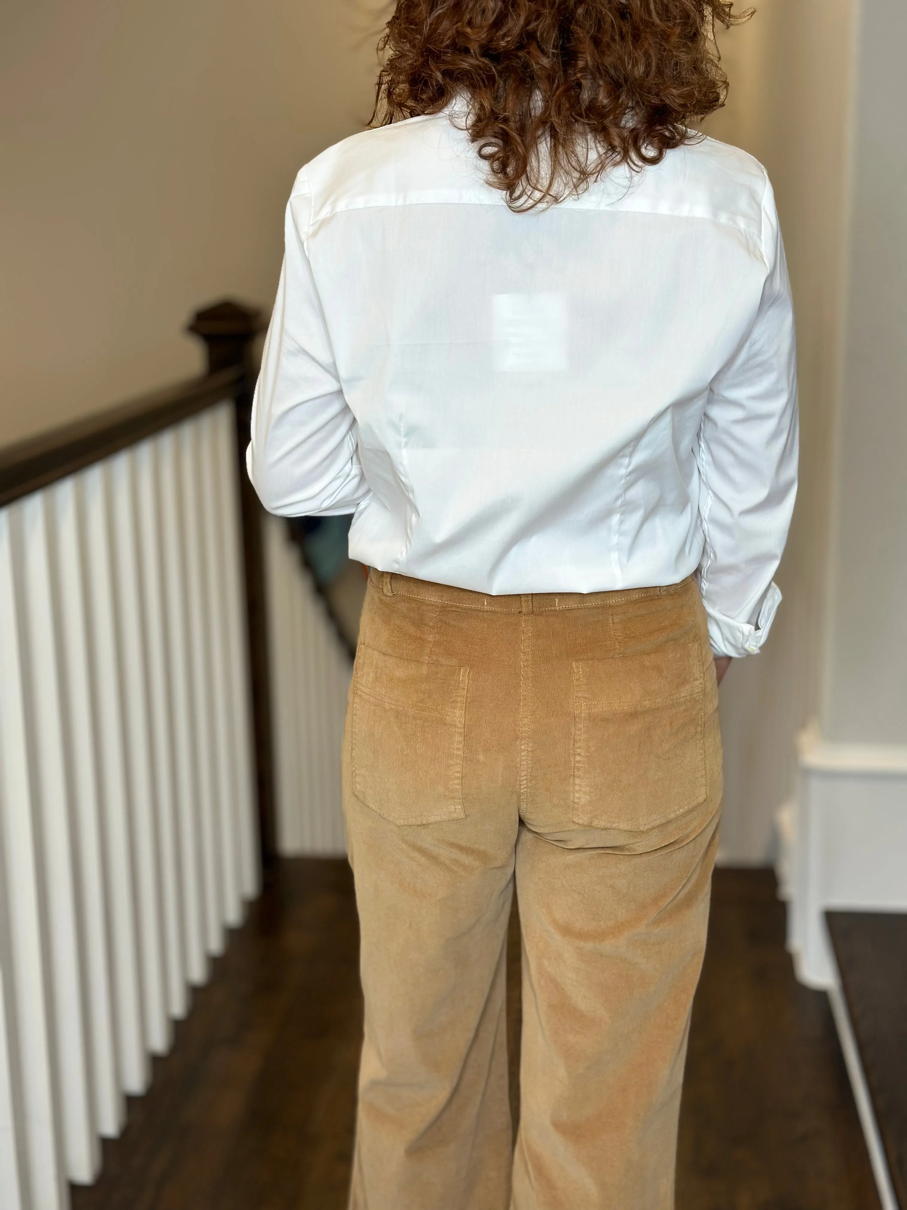 Self Contrast Aria Hi-Waist Pants in Camel