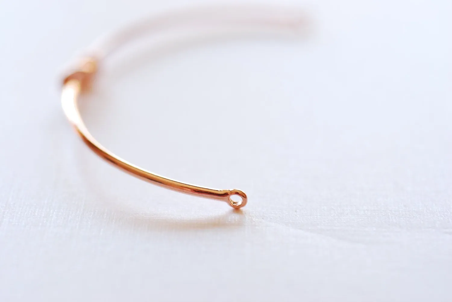 Shiny Pink Rose Vermeil Gold Love Knot Bracelet-18k gold plated Sterling Silver Knot Cuff Bracelet, Adjustable Bracelet, Bow Bracelet, 263