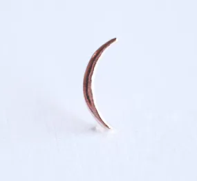 Shiny Pink Wholesale Rose Gold Vermeil Crescent Moon Charm- 18k rose gold Sterling Silver thin skinny Moon Charm pendant, tusk, Half moon charm, 285