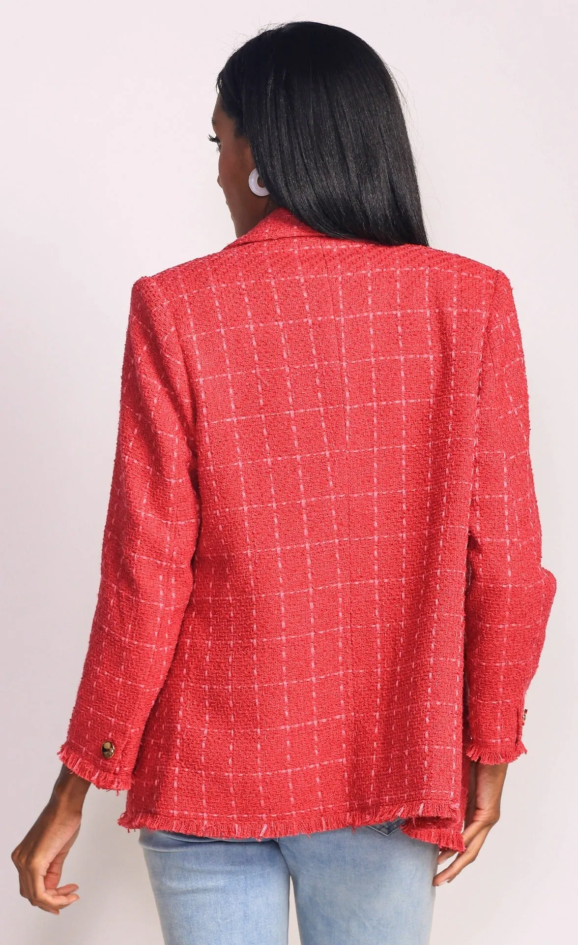 Sierra Tweed Jacket-PINK