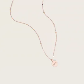 Sun Drop Engravable Necklace in Rose Gold